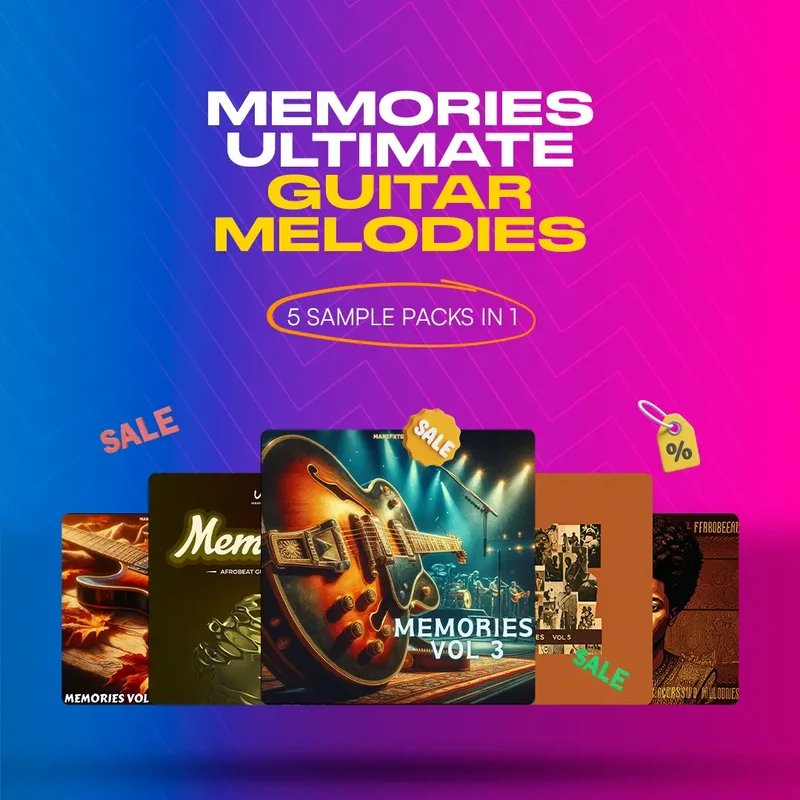 MEMORIES Guitar Bundle (Vol 1 - 5) - Afrobeats Guitar Loops Sample Pack