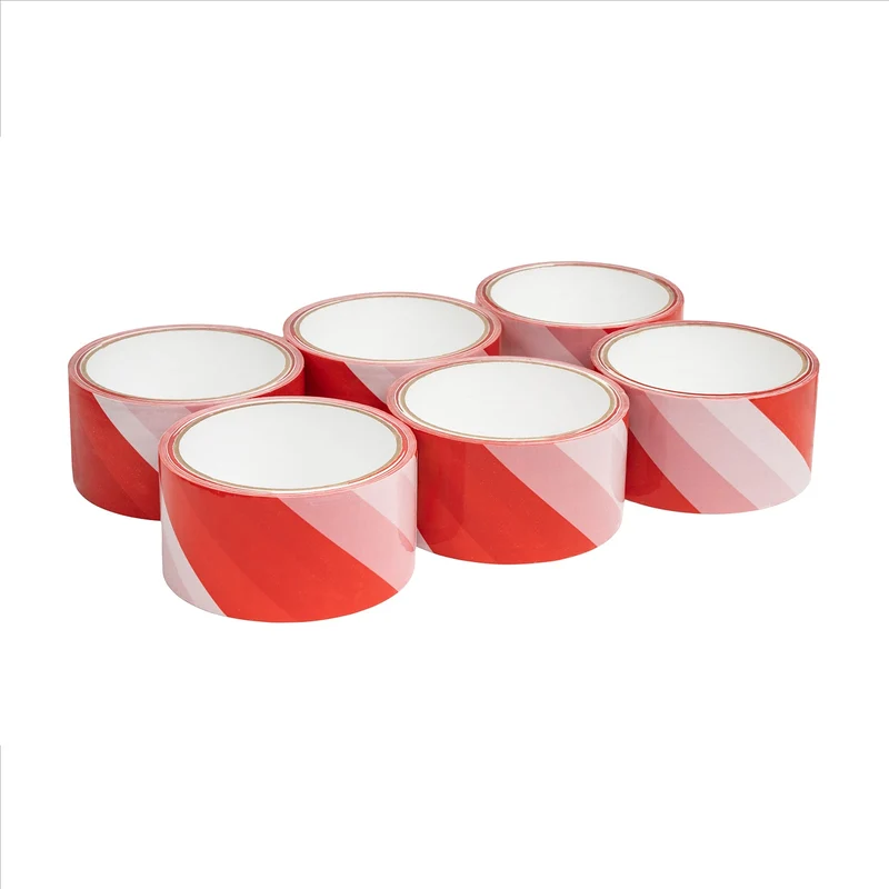Rot-Weißes Warnband Hotmelt 48 mm x 33 m