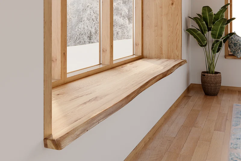 Fensterbank Holz aus Massivholz Eiche - nach Maß