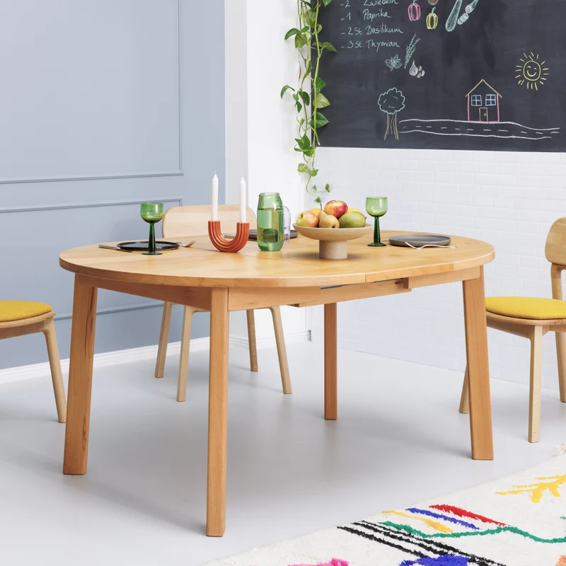 Runder Ausziehtisch Form F