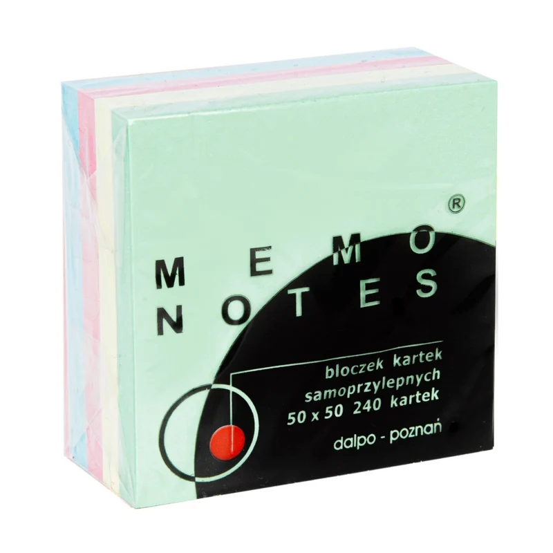 MEMO NOTES Haftnotizen-Block 50 x 50 mm, 240 Blatt, Pastellfarben