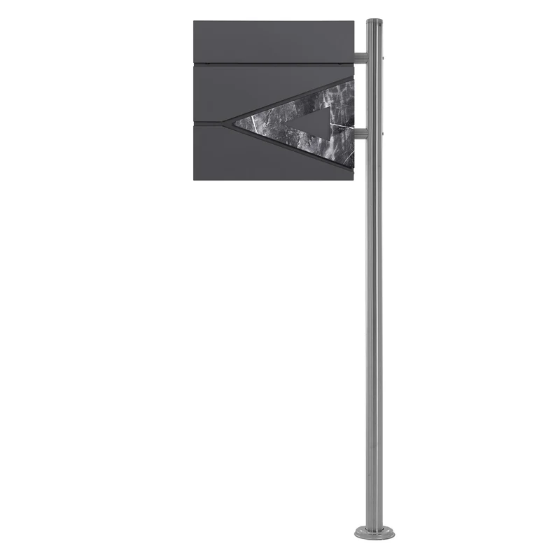 ML-DESIGN | Standbriefkasten freistehend in verschiedenen Designs 120 cm hoch Edelstahl Standfuß in Silber