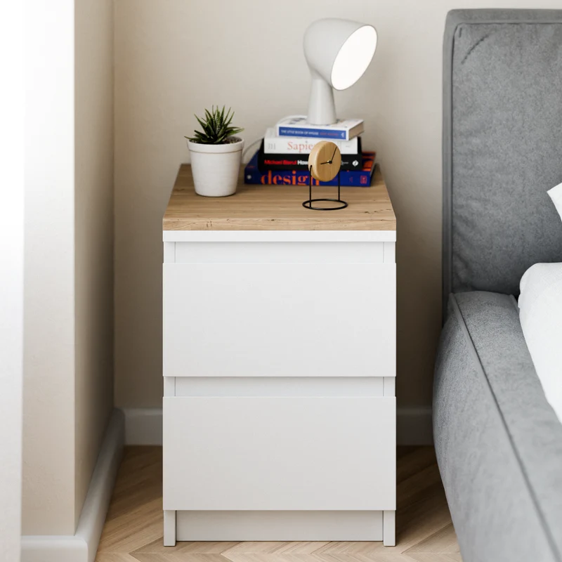 Holzplatte für IKEA Malm Nachttisch, Eiche – Deckplatte für Malm Kommode, 40,4 x 48,4 x 1,9 cm