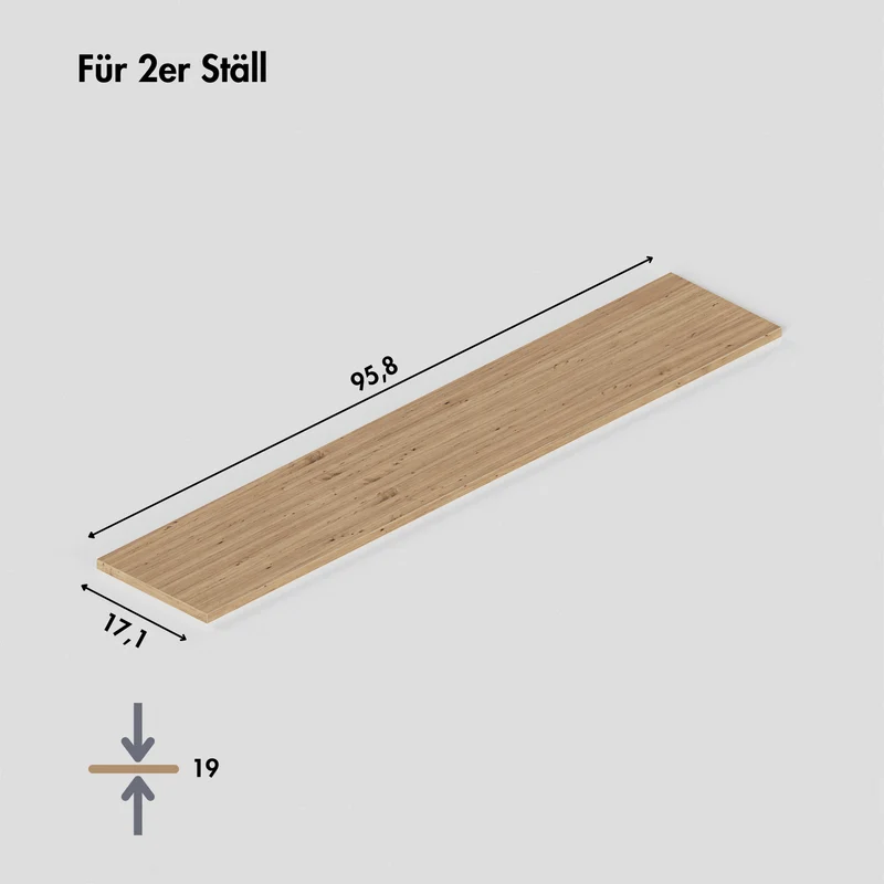 Holzplatte für IKEA Ställ Schuhschrank 95,8 x 17,1cm – Abdeckplatte für Schuhregal mit 4 Fächern
