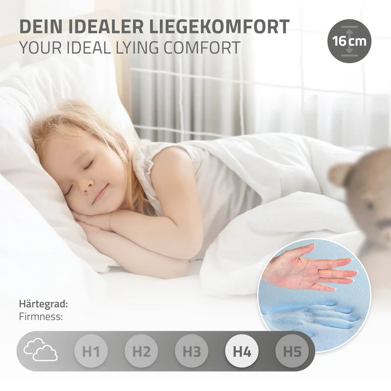 ML-Design | Kinderbett Fußballtor mit Matratze H:16cm, 90x200 cm aus massivem Kiefernholz Holzbett mit Lattenrost & Tornetz Handballtor