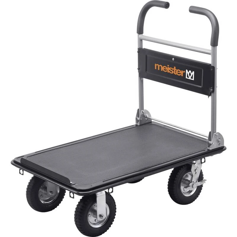 B-Ware Meister Werkzeuge Plattformwagen klappbar Stahl 300kg Traglast schwarz 910x610mm
