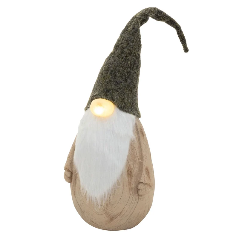 ECD GERMANY | LED-Weihnachtswichtel mit leuchtender Nase 66-88 cm Weihnachtsdeko Innen Wichtelfigur mit Mütze Weihnachtsfigur Zwerg Batteriebetrieben