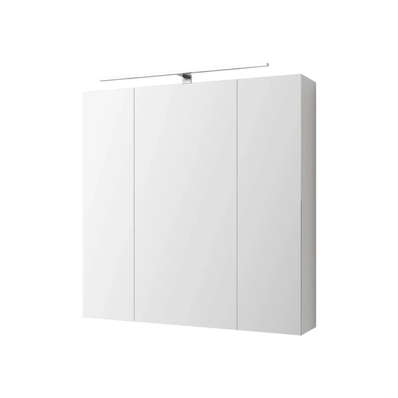 ML-Design | Spiegelschrank Bad 3-Türig mit LED Beleuchtung, Steckdose, Lichtschalter und 6 höhenverstellbaren Glaseinlegeböden