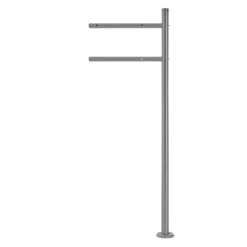 Standbriefkasten mit Zeitungsfach 37x11x36,5 cm Anthrazit aus Edelstahl ML-Design
