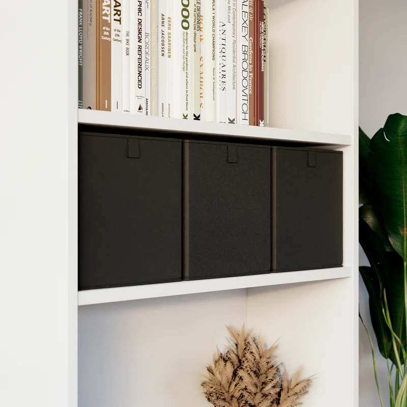 Box für Ikea Billy Regal, faltbare Stoffbox, Kiste - Anthrazit