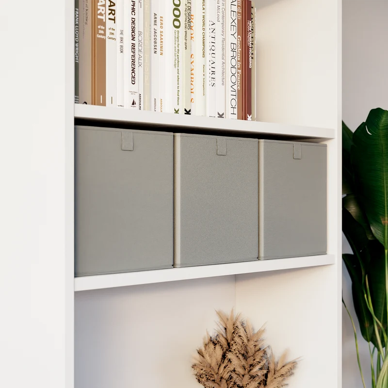 Box für Ikea Billy Regal, faltbare Stoffbox, Kiste - Grau