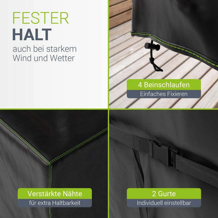 B-Ware Abdeckplane wasserdicht Schutzhülle für Gartenmöbel 160x100x75 cm schwarz
