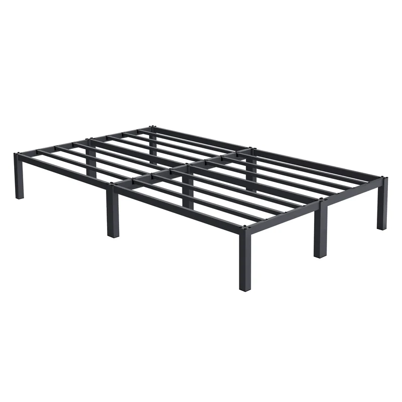 Bettgestell Doppelbett 120x200 cm aus Metall in Anthrazit mit Lattenrost ML-Design