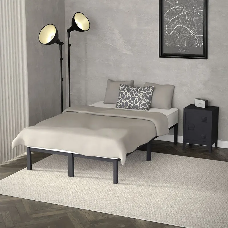 Bettgestell Doppelbett 120x200 cm aus Metall in Anthrazit mit Lattenrost ML-Design