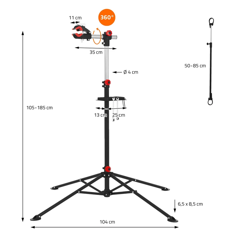 B-Ware Fahrrad Montageständer Reparaturständer auch für E-Bikes bis 50 kg höhenverstellbar 360° drehbar aus Stahl