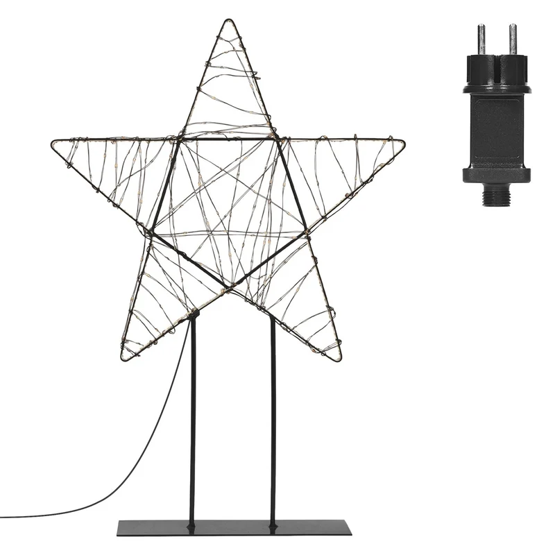 ECD Germany | LED Weihnachtsdeko mit Lichterkette, Metall-Leuchtdeko, Weihnachtsbeleuchtung Innen, mit Micro-LEDs, Warmweiß