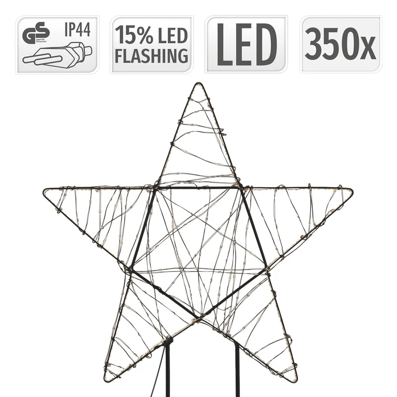 ECD Germany | LED Weihnachtsdeko mit Lichterkette, Metall-Leuchtdeko, Weihnachtsbeleuchtung Innen, mit Micro-LEDs, Warmweiß