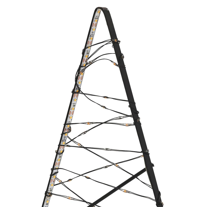 ECD Germany | LED Weihnachtsbaum 56 cm Metall Warmweiß Weihnachtsdeko mit Lichterkette Leuchtbaum auf Ständer Weihnachtsbeleuchtung Innen 330 LED