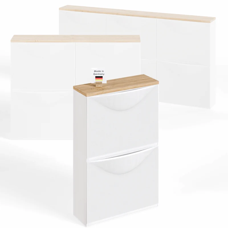 Holzplatte für 1 IKEA Trones Schuhschrank, Eiche - Deckplatte 51,3 x 15,9cm