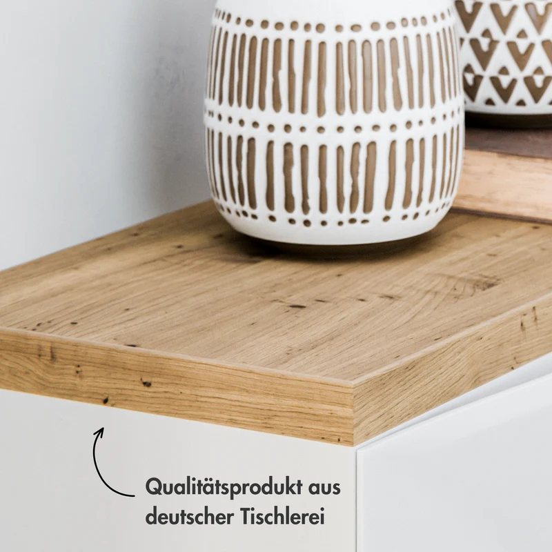 Holzplatte für 1 IKEA Trones Schuhschrank, Eiche - Deckplatte 51,3 x 15,9cm