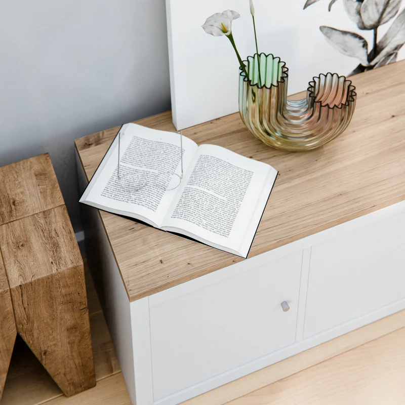 Holzplatte für 3er IKEA Kallax Regal, Eiche - Deckplatte 111,5 x 39cm