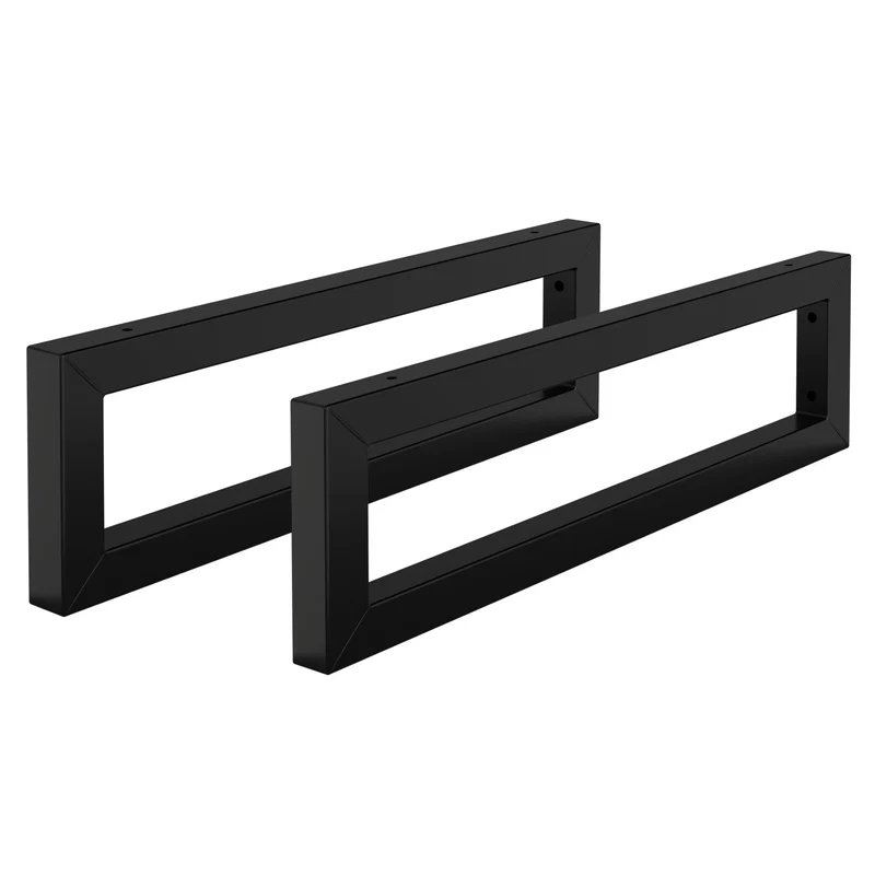 Wandkonsole Regalhalterung 2er Set 500 x 150 mm Schwarz aus Stahl ML-Design