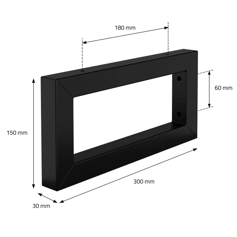 ML-Design | 2er Set Wandkonsole für Waschtisch aus Stahl, Design Waschtischhalterung, Wandhalterung Unterbau für Waschtischplatte