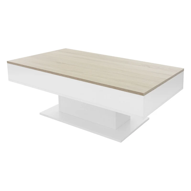 ML-Design | Couchtisch 110x60x40 cm inkl. 2 Staufächern unter Schiebeplatte, Wohnzimmertisch