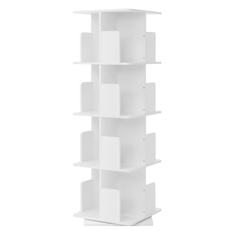 ML-Design | Bücherregal 360° drehbare mit Ebenen & Fächern, freistehend Standregal
