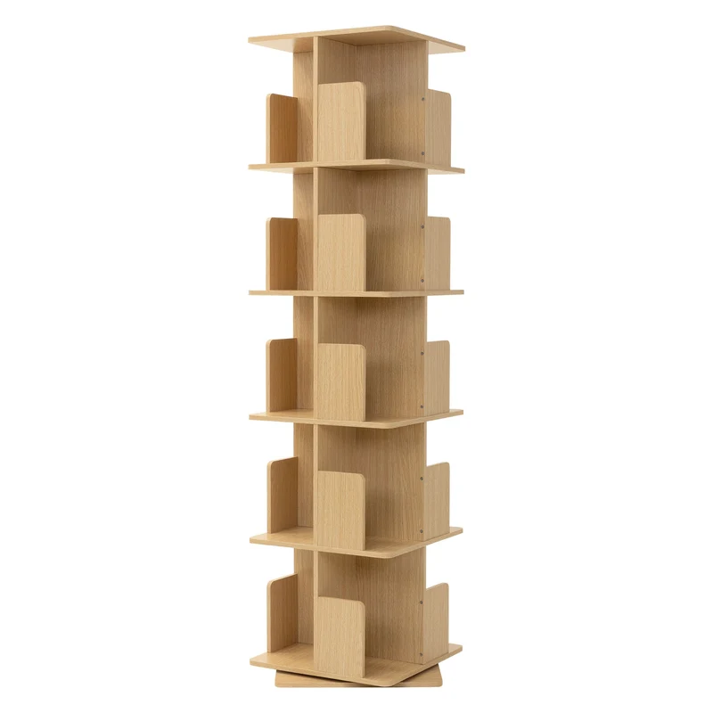 ML-Design | Bücherregal 360° drehbare mit Ebenen & Fächern, freistehend Standregal