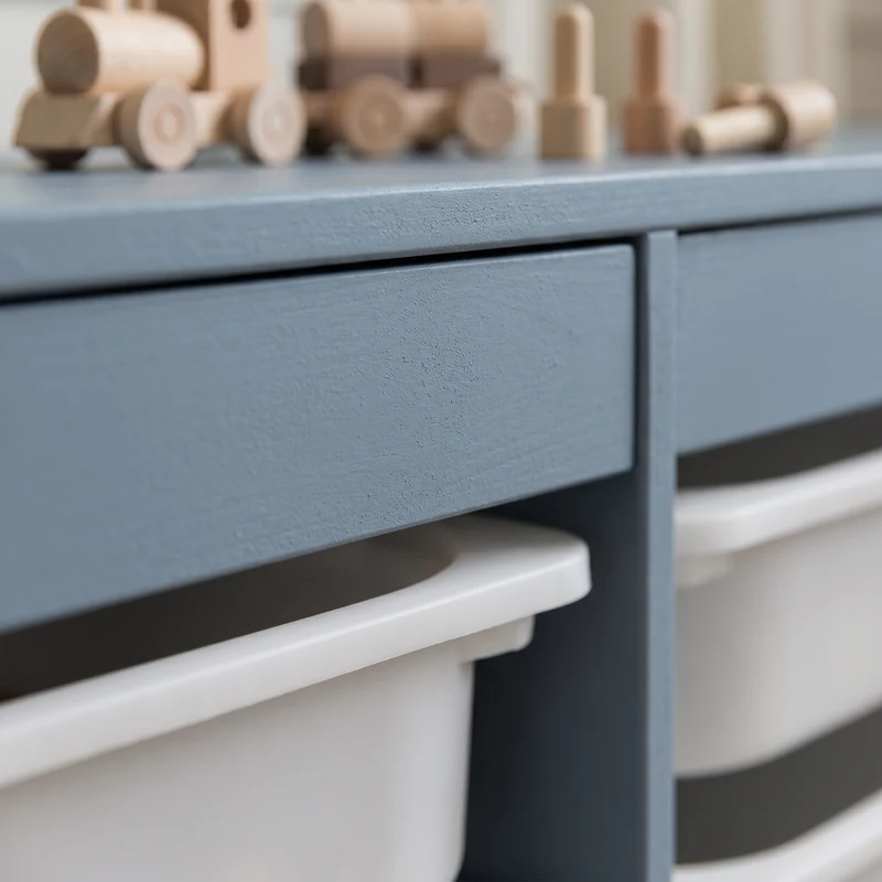 Möbelfarbe ohne Schleifen, Blau 750ml Kreidefarbe ideal für IKEA Möbel, Kreidelack für ca. 6m²