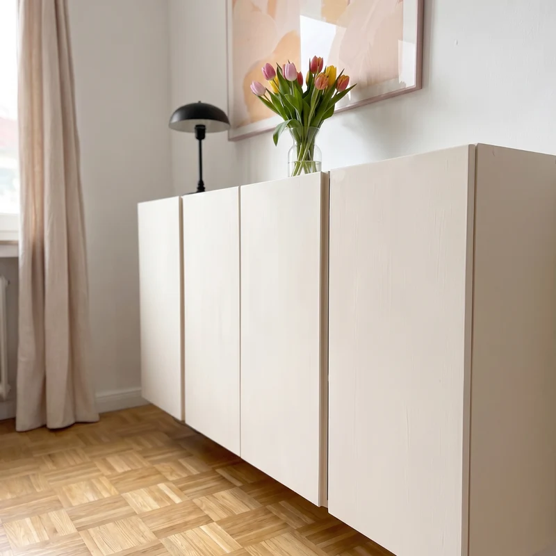 Möbelfarbe ohne Schleifen, 750ml Kreidefarbe ideal für IKEA Möbel, Kreidelack in Weiß, Beige, Rosa, Blau & Grün, für ca. 6m²