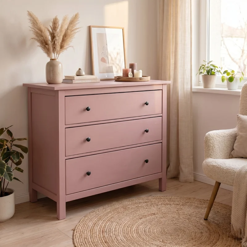 Möbelfarbe ohne Schleifen, 750ml Kreidefarbe ideal für IKEA Möbel, Kreidelack in Weiß, Beige, Rosa, Blau & Grün, für ca. 6m²
