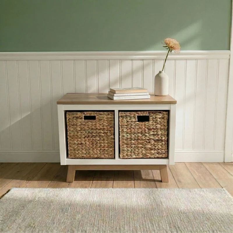 Untergestell für IKEA Kallax Regal 2er, 3er & 4er, Holz Gestell im Stil Eiche