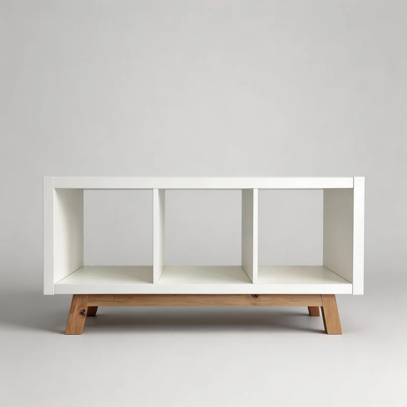 Untergestell für IKEA Kallax Regal 2er, 3er & 4er, Holz Gestell im Stil Eiche