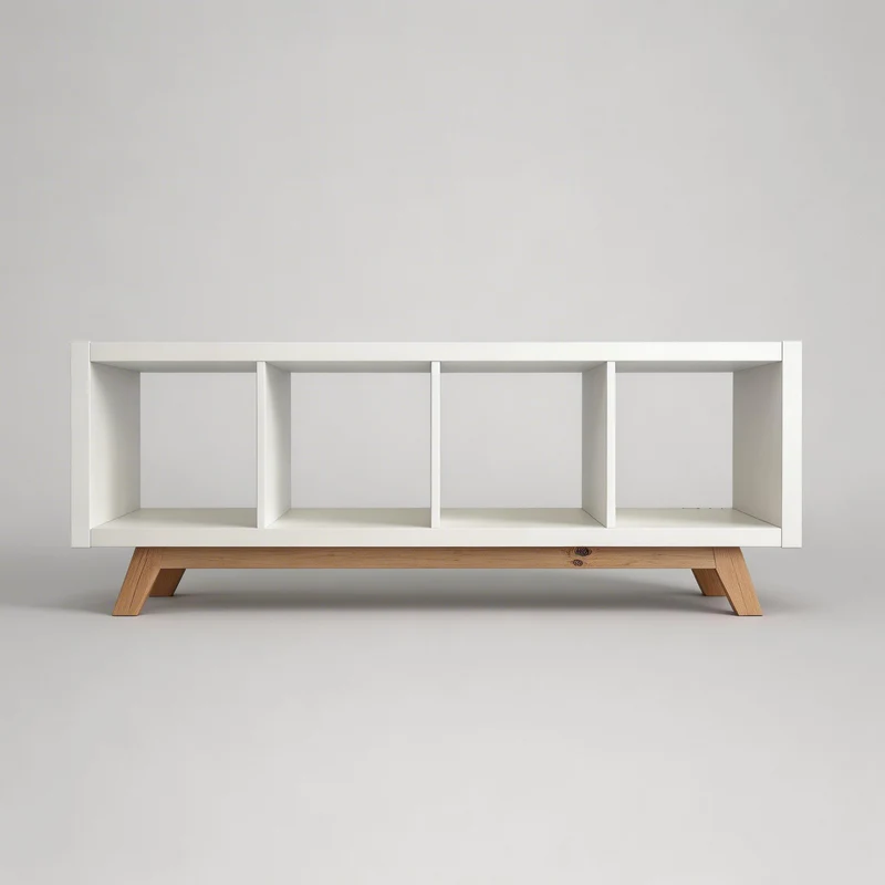 Untergestell für IKEA Kallax Regal 2er, 3er & 4er, Holz Gestell im Stil Eiche