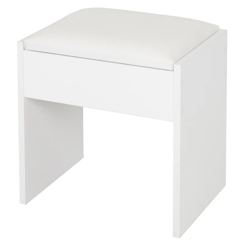 ECD Germany | Sitzhocker robust, vielseitig einsetzbar aus Holz, Moderner Schminkhocker