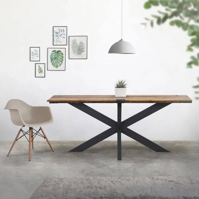 B-Ware Tischbeine X-Design 78x71x120 cm Schwarz aus Metall ML-Design