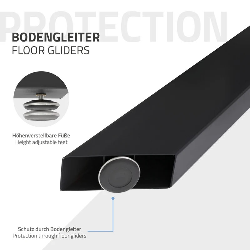 B-Ware Tischbeine Tischgestell X-Design 98 x 58 x 43 cm Schwarz aus Metall ML-Design