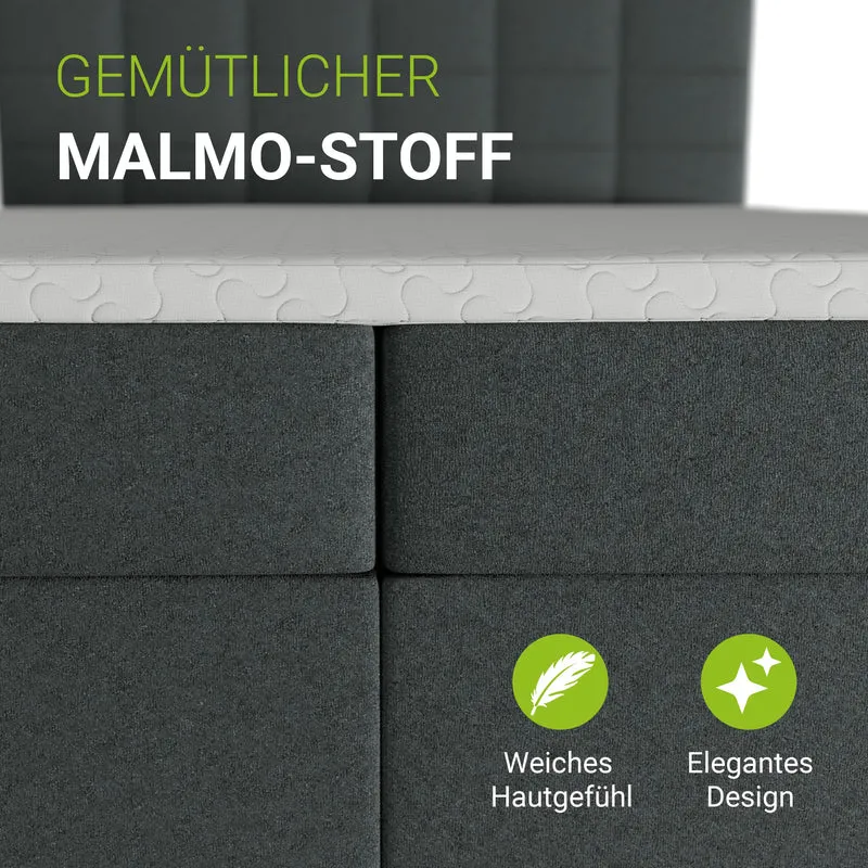 Boxspringbett Seattle - Malmo-Stoff