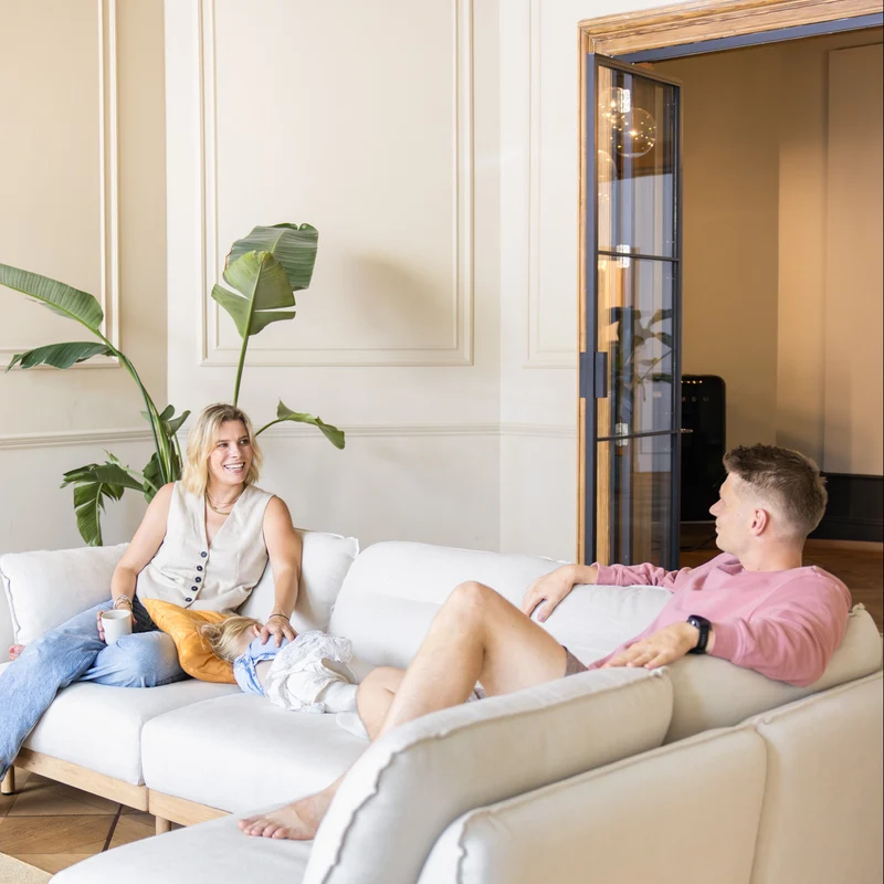 Ecksofa Mio Soft 6-Sitzer mit Chaiselongue Eiche