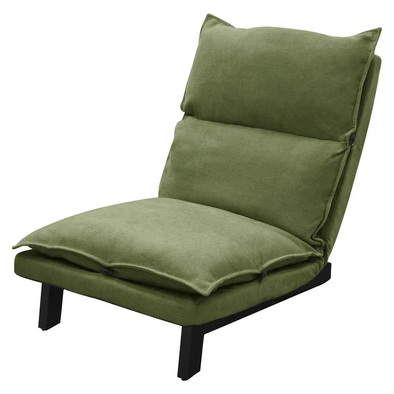 ML-Design | Bodenstuhl gepolstert mit verstellbarer Rückenlehne und robustes Stahlgestell, 73x59x73,5 cm, Leinenbezug Bodensessel