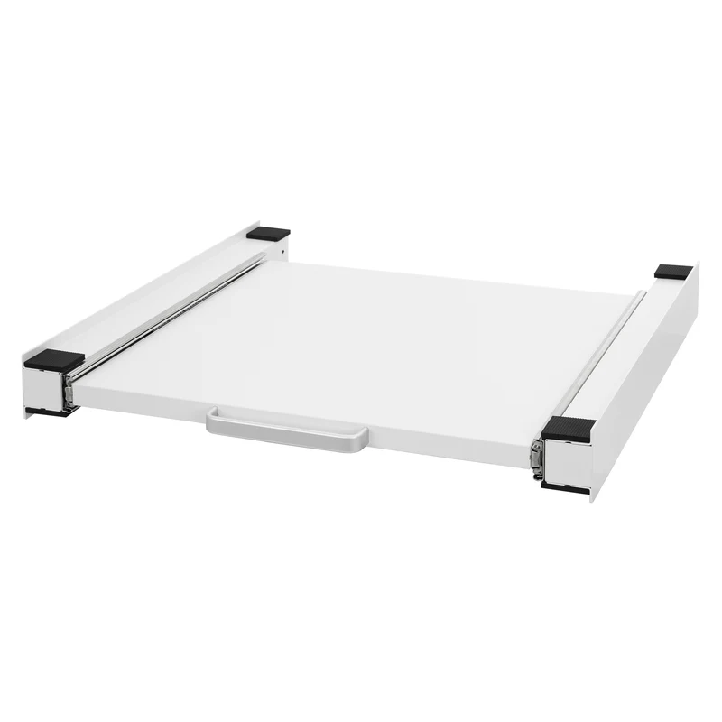 B-Ware Zwischenbaurahmen mit Ausziehplatte 60x60 cm Weiß aus Stahl ML-Design