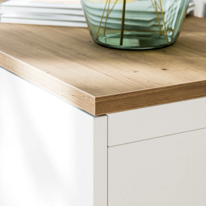 Holzplatte für IKEA Besta Regal 120 x 42cm, Eichen Deckplatte