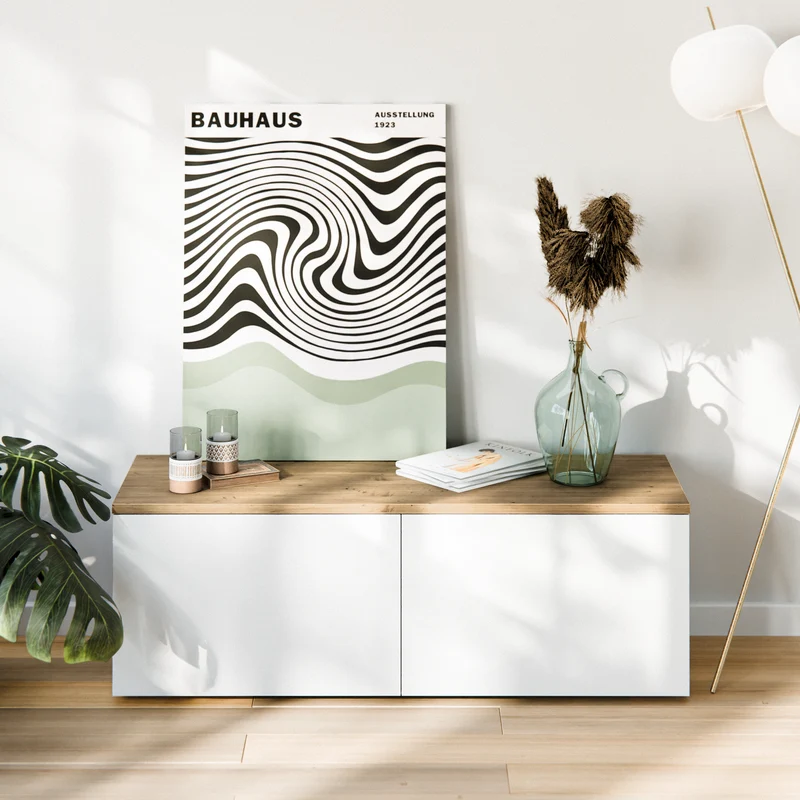 Holzplatte für IKEA Besta Regal, Eichen-Deckplatte für 2 oder 3 Korpusse
