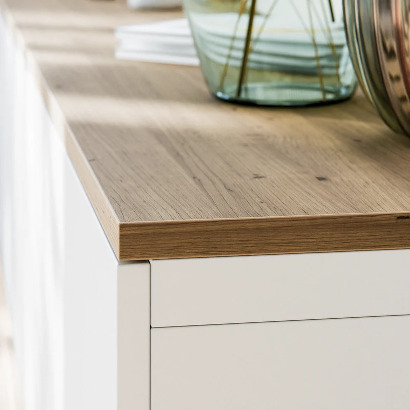 Holzplatte für IKEA Besta Regal, Eichen-Deckplatte für 2 oder 3 Korpusse