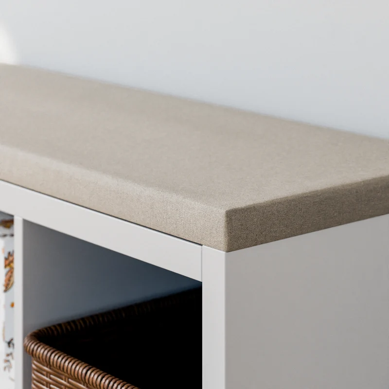 Sitzauflage für Ikea Kallax Regal, Beige, mit abnehmbarem Bezug - für 2er, 3er oder 4er