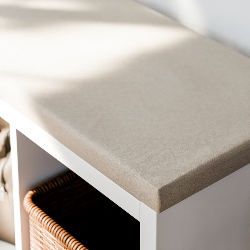 Sitzauflage für Ikea Kallax Regal, Beige, mit abnehmbarem Bezug - für 2er, 3er oder 4er