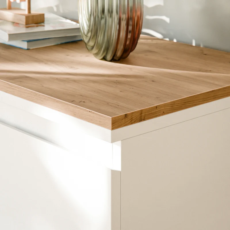 Holzplatte für IKEA Malm Kommode, Eiche, 80,4 x 48,2cm