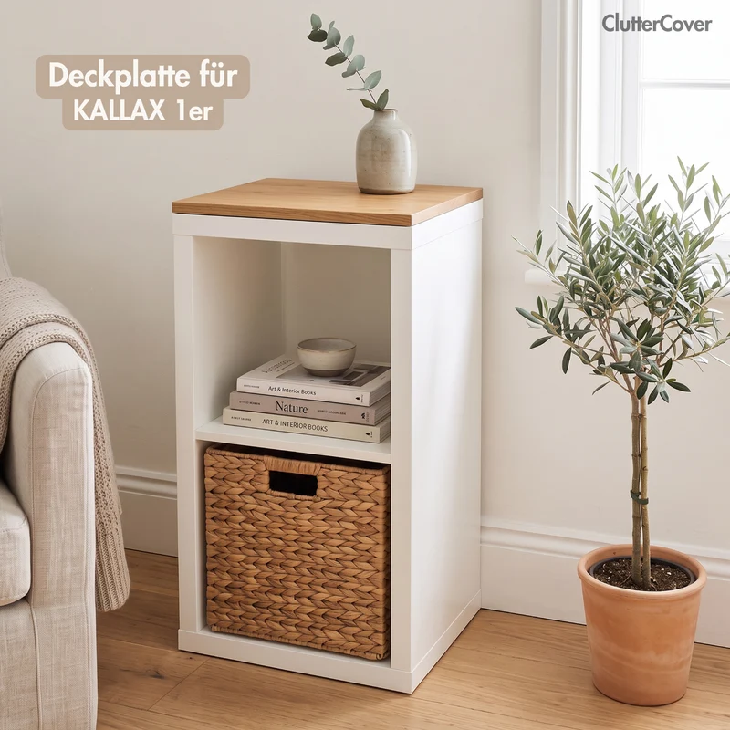 Holzplatte für IKEA Kallax Regal 1er, 2er, 3er oder 4er - Eiche Deckplatte